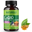 NATURELO Ganzes Nahrungsergänzungsmittel CoQ10, 120 Veg Kapseln, Herzgesundheitsmischung, Leistungsstarkes Antioxidans, CoQ10 100mg unterstützt Energieproduktion