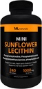 ML Naturals Mini Sunflower Lecithin 240 Softgels. Foszfatidilkolin, foszfatidilinozit, foszfatidiltanolamin, foszfatidikus sav, NSF- Certified & cGMP- Compliant