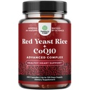 Red Yeast Rice mit CoQ10 Ergänzung - Advanced Healthy Heart & Healthy Cholesterol Levels Formel für Männer & Frauen - Extra Strength Capsule mit Red Yeast Rice 1200 mg Kapseln mit CoQ10-240 Zähler