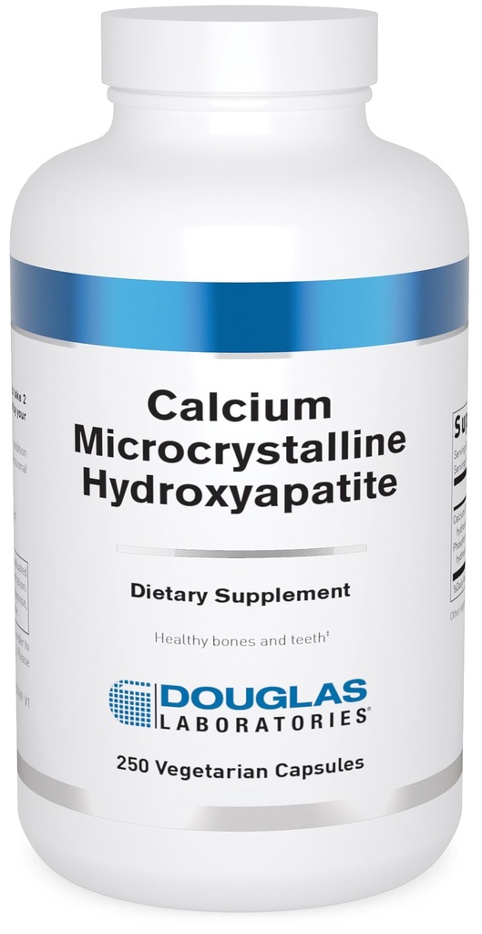 Douglas Laboratories Calcium Microkristalline Hydroxyapatite - Teeth & Bone Health Support* - mit Calcium & Phosphor Mikronährstoffe - Nahrungsergänzungsmittel - 250 Vegetarische Kapseln
