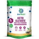 BioTrust Keto Emelet - C8 MCT Oil Powder - Ketogen MCT Coffee Creamer, Keto Coffee Creamer - Clean Energy, Mental Focus, Clarity -100% Caprasic Acid MCT Powder, Non-GMO (Francia Vanilla, 20 szerváció)