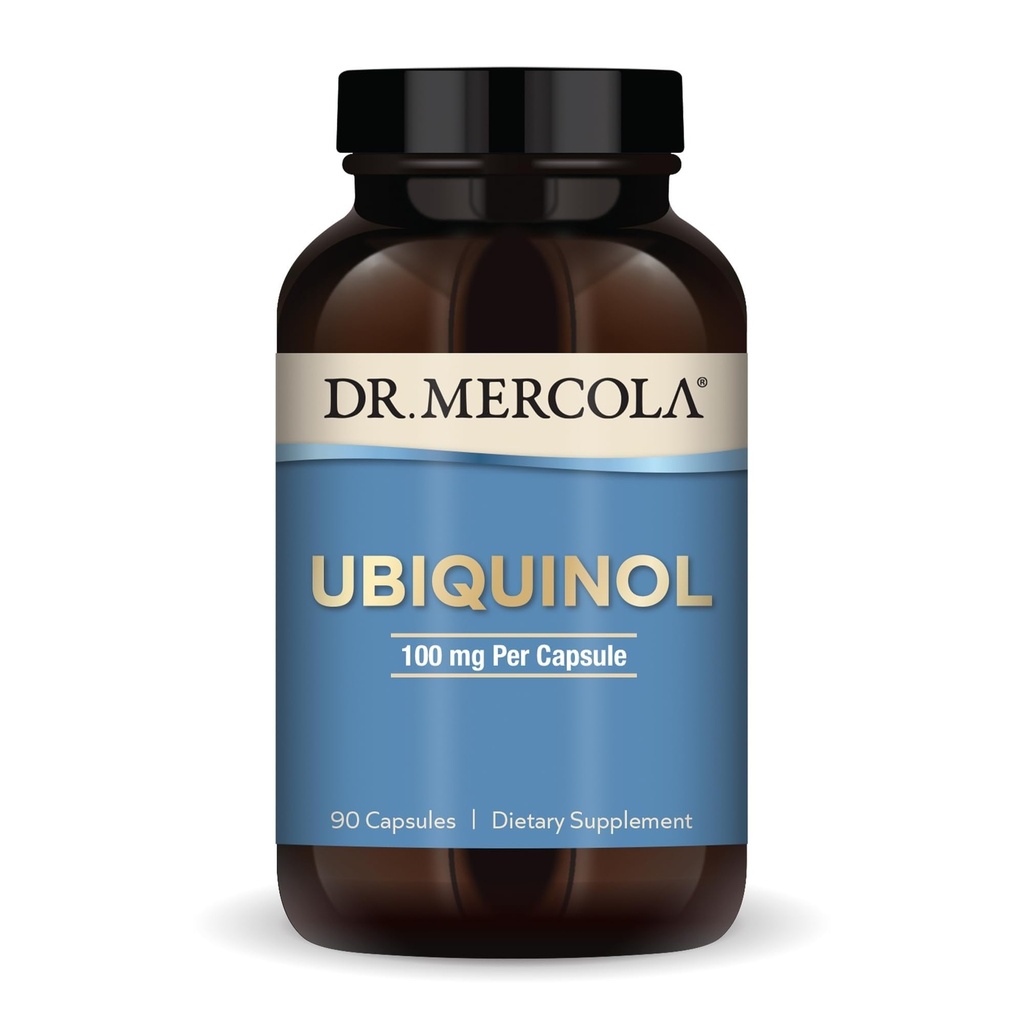 Dr. Mercola Ubiquinol - Támogatja az energiát, a celluláris egészséget és a szív egészségét - 100 mg Ubiquinol - High- Absorption Forma - Non-GMO, gluténmentes és szójamentes - 90 kapszula (90 adag)