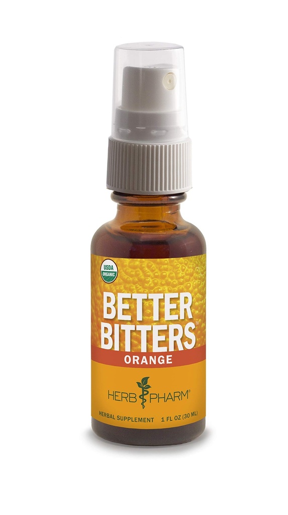Herb Pharm Jobb Bitters Certified Organic Digestive Bitters, Orange, 1 Ounce