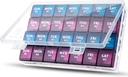 XL Havi Pill Organizer 1 Napi alkalommal, 4 hetes Pill Case Commodities, Yaklim Weekly Vitamin Organizer Extra Nagy, Medicine Container for Daily Pill Keeper
