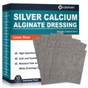 Ag Ezüst Kalcium Alginate Sebtapaszok 3 "x 3" (10-es csomag), Soft Highly Absorbent Ezüst Sebek Dressing, Non-Addesive Dressing for Wound Care, Fájdalommentes Gauze Pad for Weunds