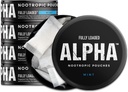 Teljesen betöltve Alfa Nootropic Pouches (Menta) - 5 Cans - 15 Pouches per can - Hatékony Nootropic Szállítás, Nic Pouch csere - gyorsabb abszorpció, Alpha GPC, L- Tirosine, GABA