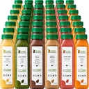 7 Tage Protein-Saft Cleanse von Raw Fountain, All Natural Raw Detox Cleanse, Cold Pressed Fruits, Gemüse, Vanille und Schokolade Flavor, Tasty und Energizing, 42 Flaschen 12oz, 3 Ingwer Shots