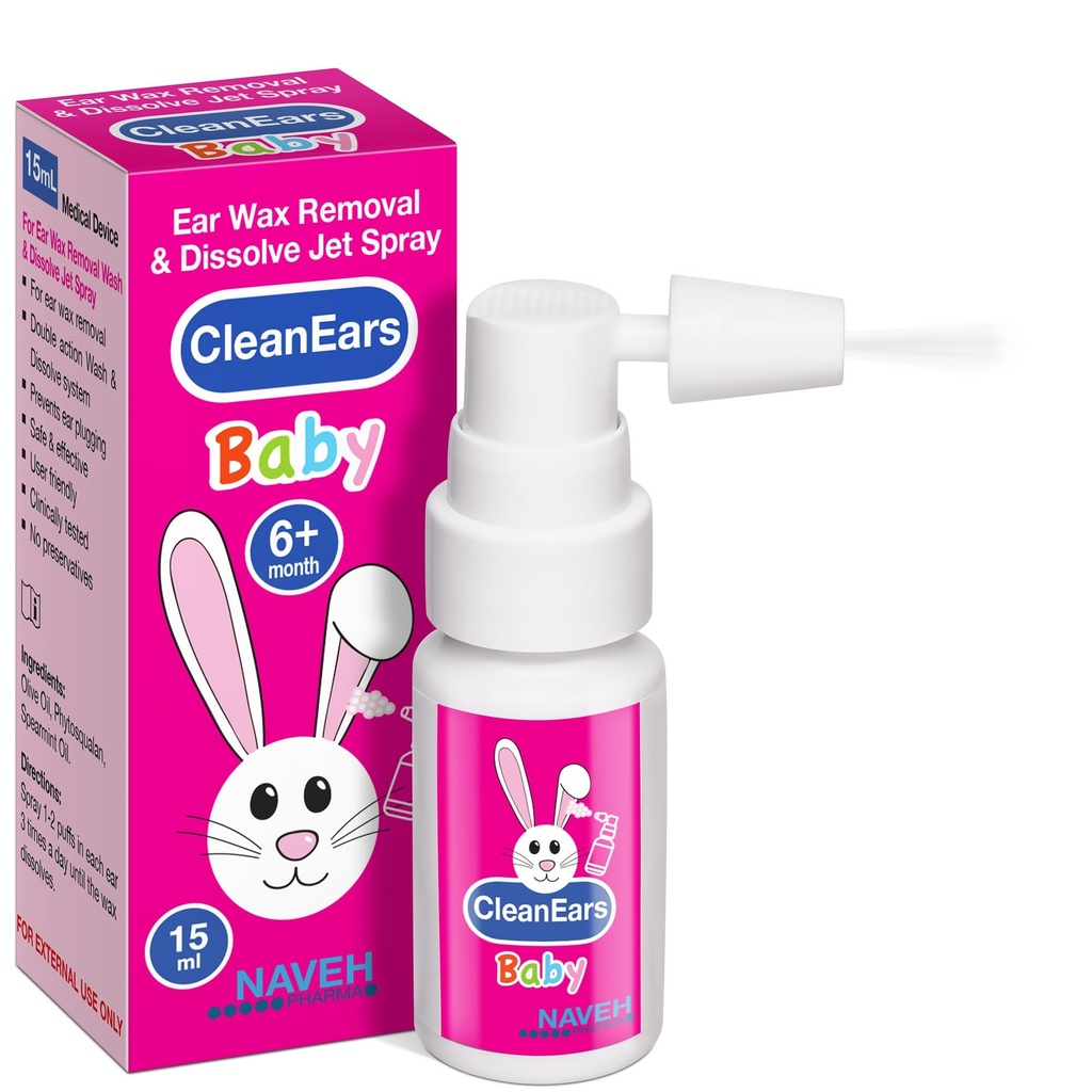 NAVEH PHARMA ® CleanEars Baby 's 124; Fast- provided Ear Removal Spray