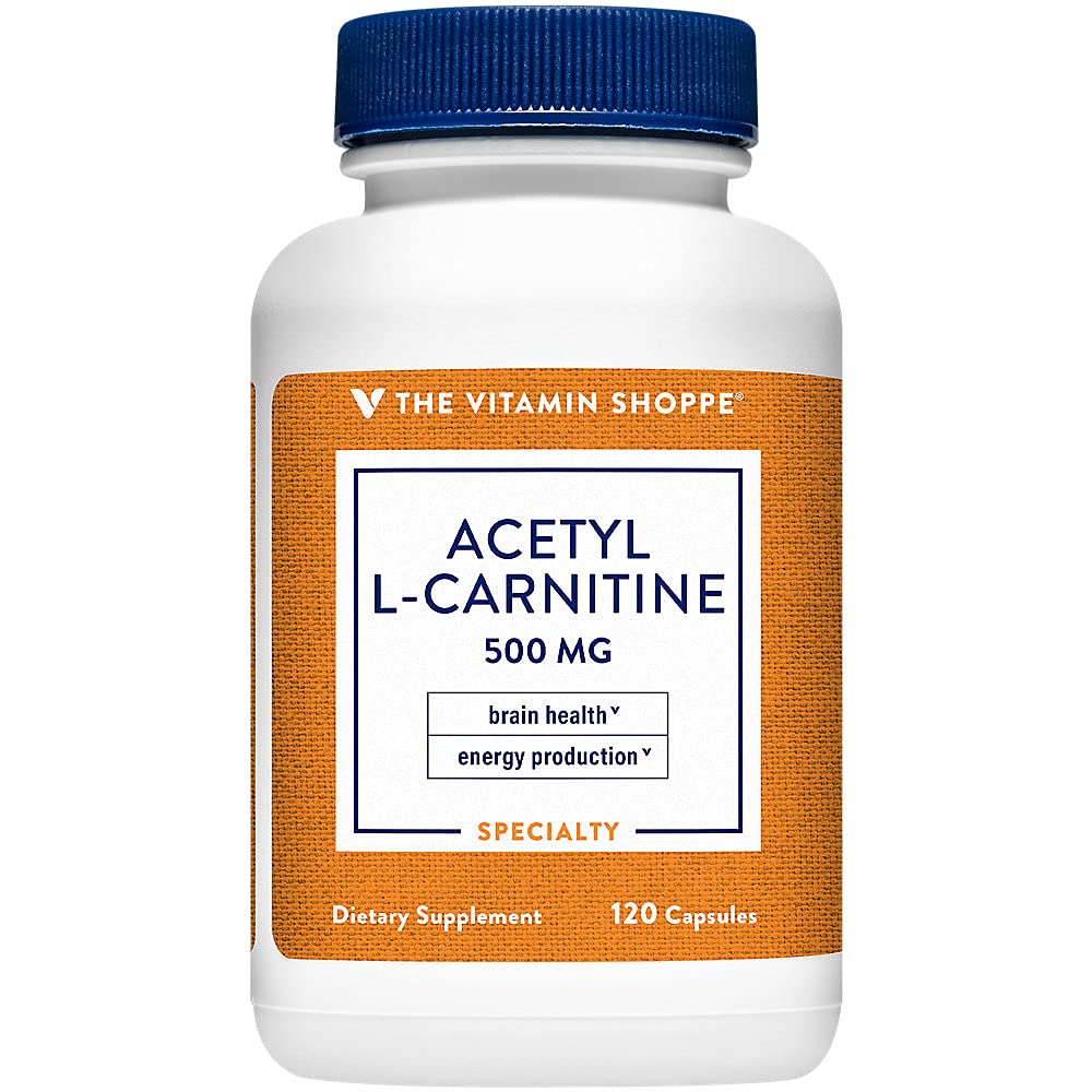 Acetyl-L-Carnitin 500mg – Unterstützt gesunde Gehirn- & Gedächtnis-Funktion, fördert Energieproduktion – CarnipureTM bietet reinste Form von L-Carnitin (120 Kapseln) von The Vitamin Shoppe