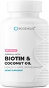 High Potency Biotin Supplement - Vegan Vitamin B7 Formula kreatin és kókuszolaj - Egészségesebb bőr, köröm és keratin támogatás - Non-GMO & Gluten Free - 2500 mcg
