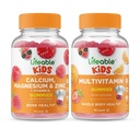 Életképes kalcium Magnézium & Cink Kids + Multivitamin Kids, Gumicukor Bundle - Nagy ízű, vitamin kiegészítés, glutén mentes, GMO mentes, rágható gumi