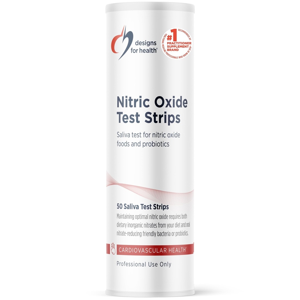 Designs für Gesundheit Nitric Oxid Test Strips Saliva Test - Ergebnisse in nur 10 Sekunden - Unterstützung Athleten, Gesundes Altern, Herz-Kreislauf-Gesundheit (50 Saliva Teststreifen)