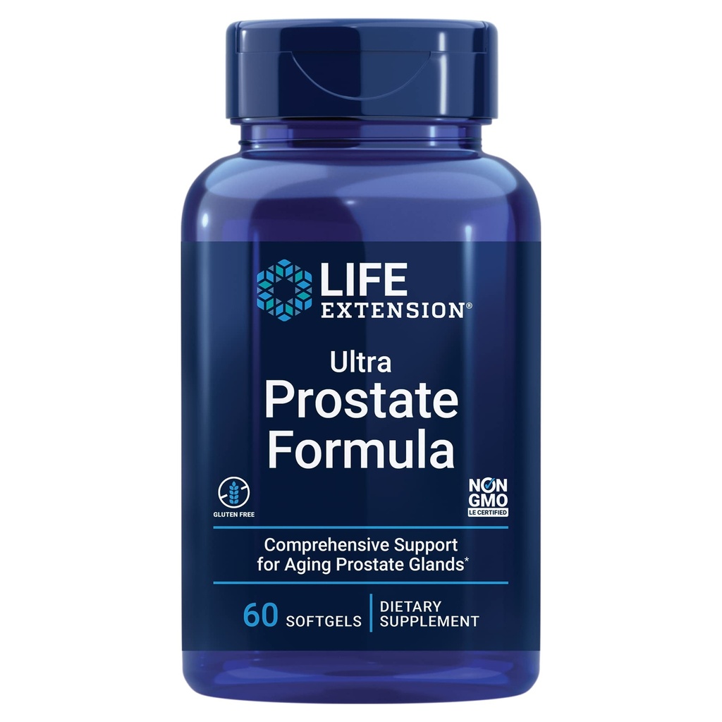 Life Extension Ultra Prosztata Formula - Férfi Prosztata egészségügyi kiegészítés béta szitoszterinnel, Saw Palmetto, Lycopene, Tökmag - 60 Softgels