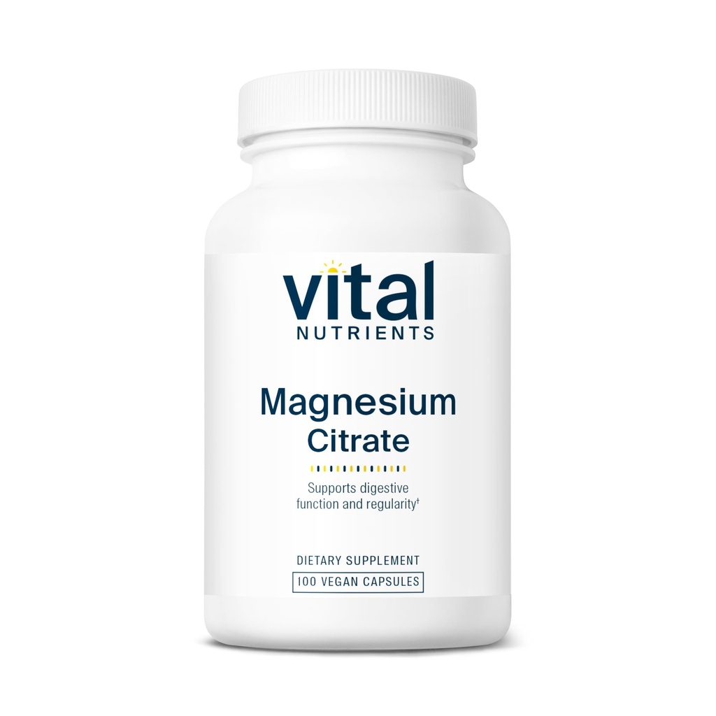 Vital Nährstoffe Magnesium Citrate 150mg | Fördert Entspannung | Unterstützt Schlaf, Knochen, Herz, Muskel, Nieren, & Nerve Gesundheit* | Vegan Ergänzung | Gluten, Dairy, Soy Free | 100 Kapseln