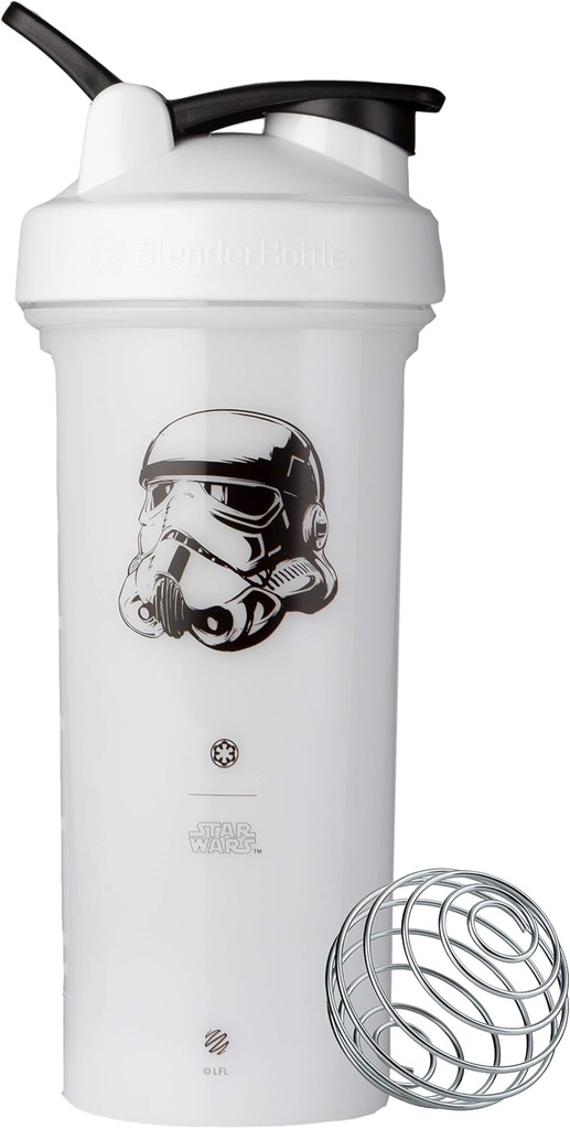 BlenderBottle Star Wars Shaker Bottle Pro Series Perfect for Protein Shakes and Pre Workout, 28- Ounce, Stormrooper