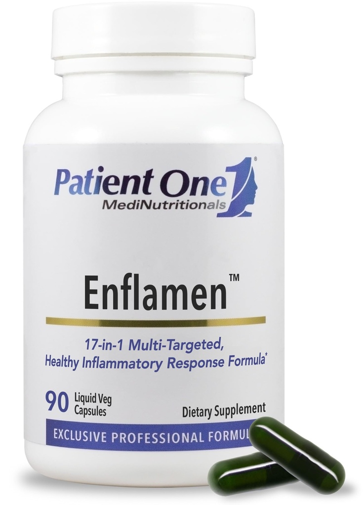 Patient One Enflamen | Ergänzung zur gesunden Entzündungsreaktion und gemeinsamen Komfort* | mit Turmeric, Ginger, Capsicum und mehr | 90 Kapseln