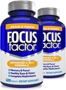 Fokusfaktor Erwachsene Gehirn- und Vision-Ergänzung, 120 Zähl-Augen-Vitamin, Mineralergänzung, Komplettes Multivitamin mit Lutein & Zeaxanthin-Brain-Ergänzung für Fokus, Konzentration, Speicher (2 Pk)