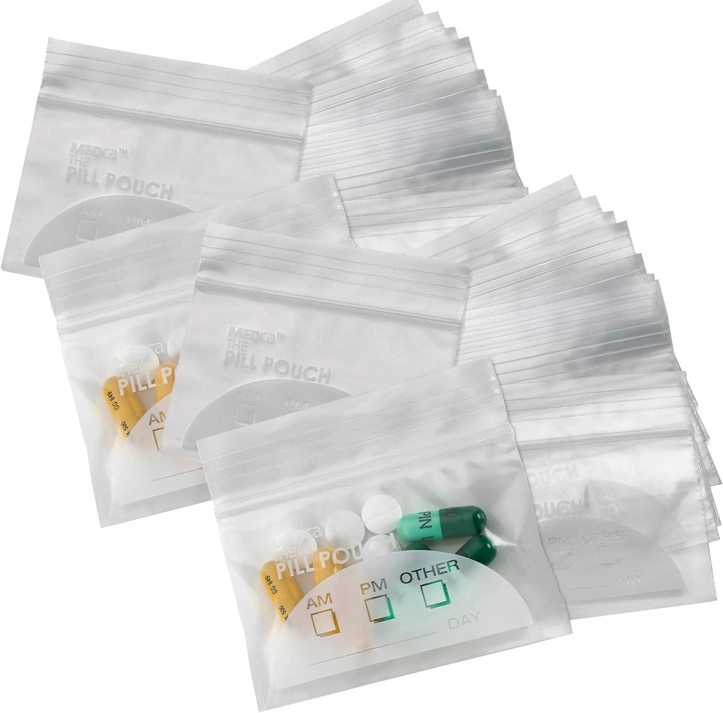 Pill Pouch Bags - (Pack of 400) 3 "x 2,75" - BPA- Free, Poli zacskó eldobható cipzáras zacskók zacskók, Napi AM PM Utazási Medicine Organizer Storage Pouches, Best Clear Reusable with Writeon Labels