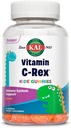 KAL Vitamin C-Rex Kindergummis, Vitamin C Gummis für Kinder, Gesunde Immune, Knochen, Muskeln und Haut unterstützen Vitamin C Gummy, Vegan, Glutenfrei, 60 Tage Geld zurück Garantie, 30 Servierungen, 60 Gummis