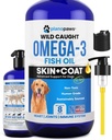 Omega 3 Fischöl für Hunde - besser als Lachsöl - Hunde Fischöl Ergänzung zu reduzieren Shedding & Itching - Unterstützt Gelenke, Gehirn und Herzgesundheit - Haut- und Mantelergänzung - Flüssiges Fischöl