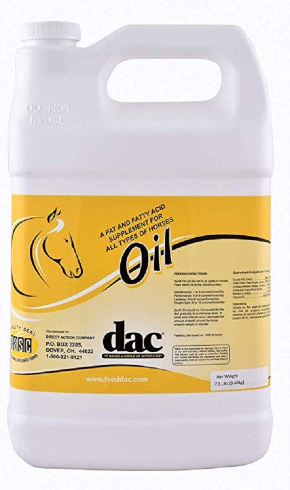 DAC olaj Gallon Jug Ló súlygyarapodás kalóriát zsírsav kabát bőr egészségügyi kiegészítés