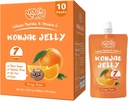 Konjac Jelly Pouch Drinkable Orange Flavor, Low Calories (7 Kcal), 10 Packs, Gluten Free, Keto, Sugar Free, Low Carb, C-vitamin Egészséges Gyümölcs Snack, Nyaralási Ajándék