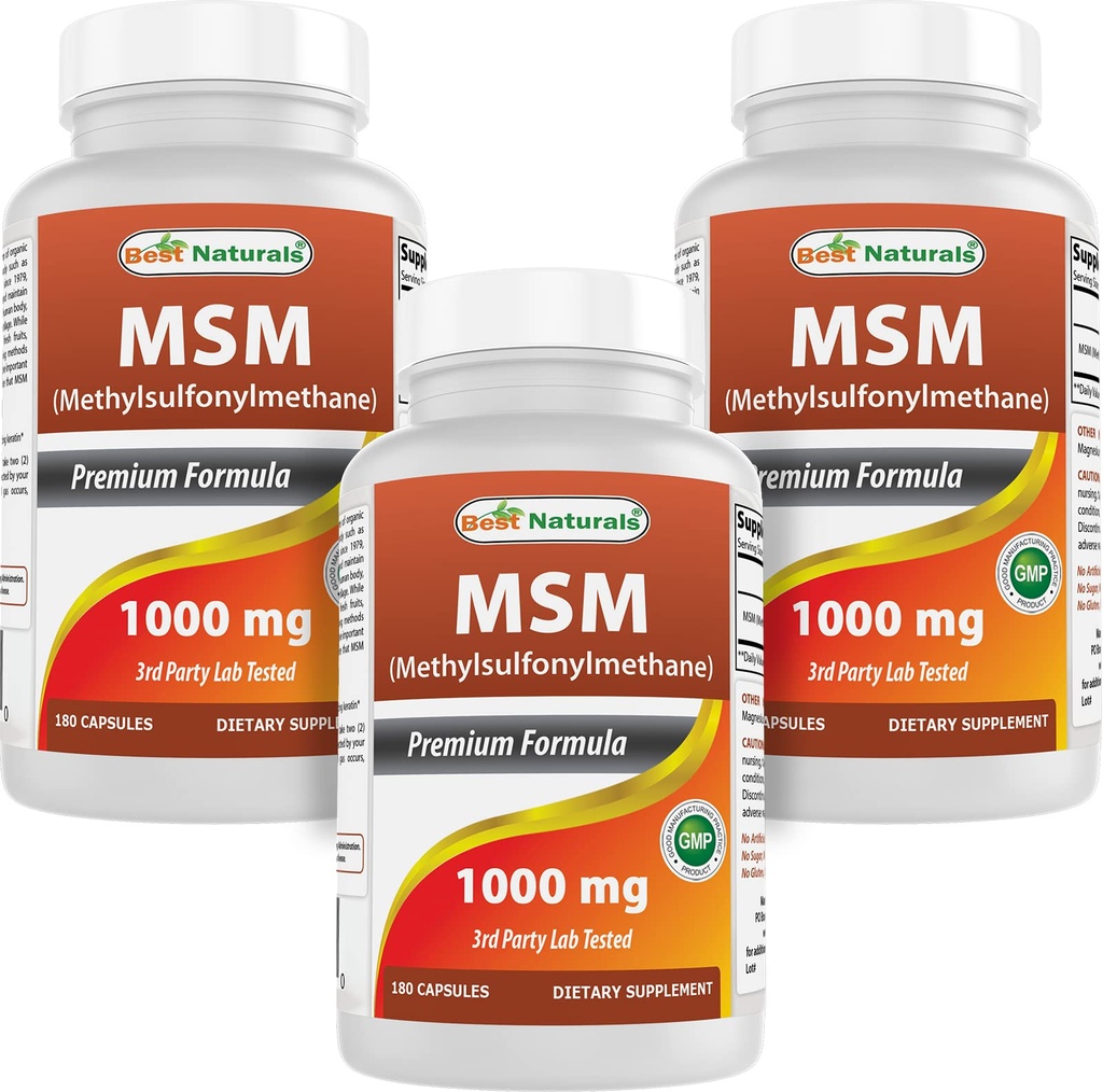 A legjobb természetes MSM 1000 mg 180 kapszula (180 kapszula)