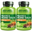 NATURELO Prosztata & Vizelet Egészség, Átfogó formula Fűrész Palmetto, Pygeum, Tumeric, Növényszteroidok, Brokkoli és Lycopene, 60 Vegetáriánus kapszula (2-es csomag)