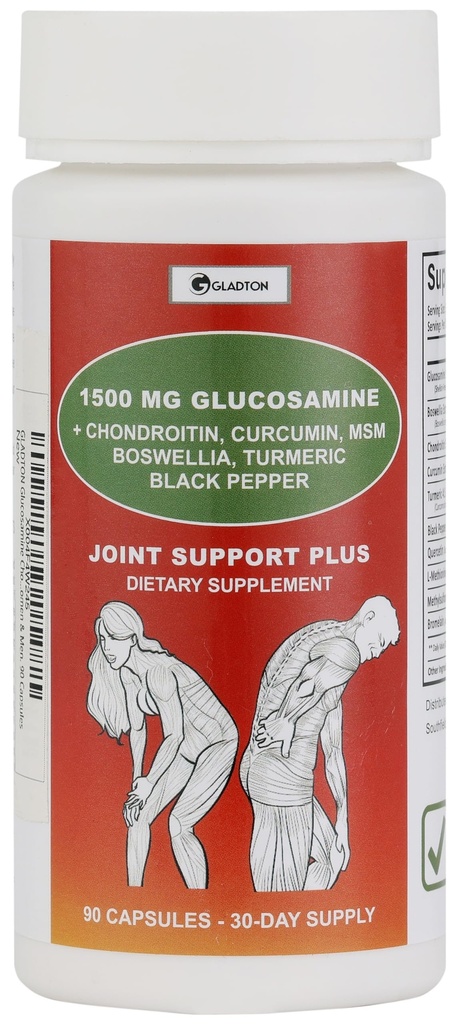 Glucosamine Chondroitin MSM Curcumin Turmeric Boswellia - Joint Support Supplement für Knochen Rücken Knie Hand Flexibilität, Mobilität. Joint Health Supplement für Frauen und Männer. 90 Kapseln