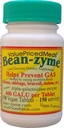 Bean- Zyme Gas Relief felnőttek extra erős (150 ct) 400 GAUL / tabletta Alfa Galactosidase, Vegan, költség kevesebb, emésztési enzim étrend kiegészítés természetes élelmiszer Enzyme