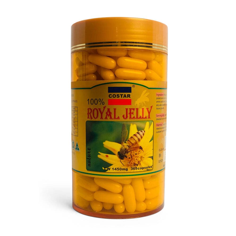 Royal Jelly Supplement 1450mg - 365 kapszula - Gazdag tápanyagok a vitalitás és a jólét - Készült Ausztráliában