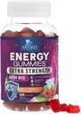 Energy Gummis 1000mcg - mit Vitamin B12, Green Tea Natural Caffeine Support, Daily Energy Gummis - Delicious Berry Flavor B12 Chewable Übungsergänzung für Running Cycling & Sports - 120 Chews