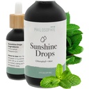 Philosophie Flüssige Chlorophyll Sonnenschein Tropfen für Wasser | Organische Chlorophyll Tropfen mit Minze für Detox, Interne Deodorant & Energie Boost | Natürliche Vegan-Ergänzung, Non-GMO, 2oz