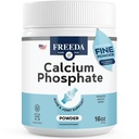 Freeda Calcium Phosphatpulver – Kosher Mineralische Ergänzung für Knochen & Gelenke Gesundheit bei Männern, Frauen, Hunde & Katzen – Knochenstärke Pulver mit Calcium und Phosphor – Kein Vitamin D – Made in USA, 16oz