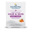 Nordic Naturals Zero Sugar Hair & Skin Gummy Chews, Strawberry Lemonade - 27 Gummy Chews - Biotin + GLA von Borage Oil - fördert gesunde Balance von Fetten in der Haut - Non-GMO - 27 Portionen
