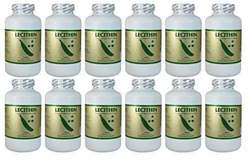 Lecitin 1200 mg, 300 Softgel (12 Pack)