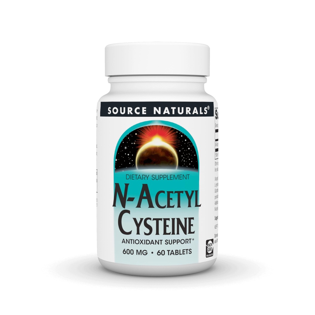 Quelle Naturals N-Acetyl Cystein Antioxidans Unterstützung 600 mg Nahrungsergänzungsmittel, die Atmungsgesundheit unterstützt* - 60 Tabletten