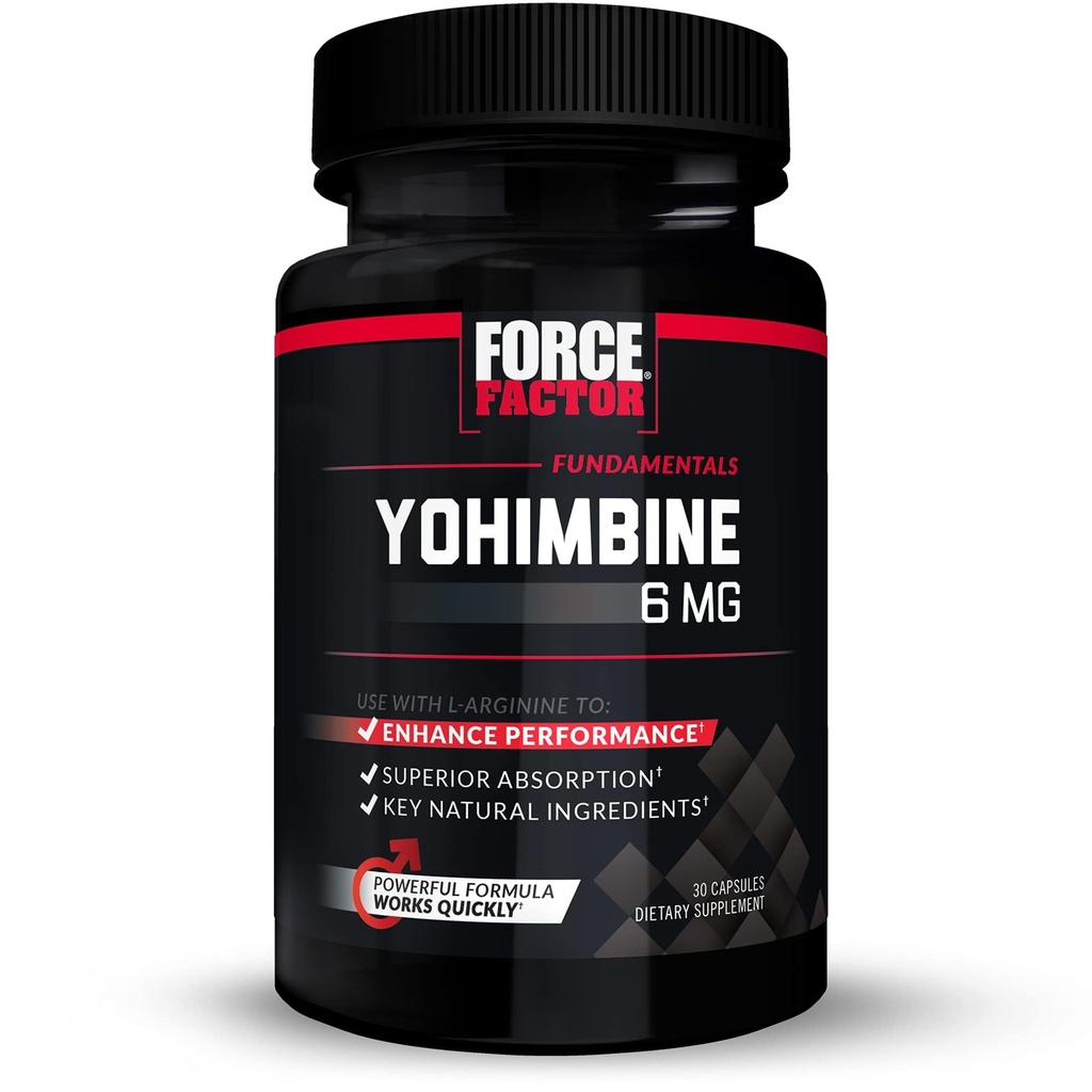 Kraftfaktor Yohimbine Ergänzung für Männer, Yohimbe Bark Extrakt mit überlegener Absorption, um Leistung zu verbessern, 6mg Yohimbine Bark Pillen mit Schlüssel natürlichen Zutaten, arbeitet schnell, 30 Kapseln