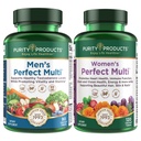 Purity Products Bundle - Men's Perfect Multi + Women's Perfect Multi - Men - Supports Healthy Vitality, Energy + More - Women - Supports Urinary Tract Health, Immunity, Hair Skin Nails + More