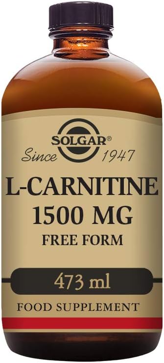 Solgar L-Carnitin 1500 mg Flüssigkeit, 16 oz. - Natürliche Zitronenflamme - Herzgesundheit - Unterstützt Energie, Stoffwechsel, Übung Ausdauer und Erholung - Non-GMO, Vegan, Gluten & Dairy Free - Über 31 Servierungen