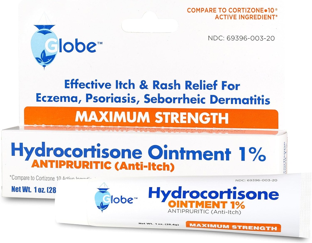 Globe Hydrocortisone Maximum Strength Ointent Ointment 1%, 1 oz