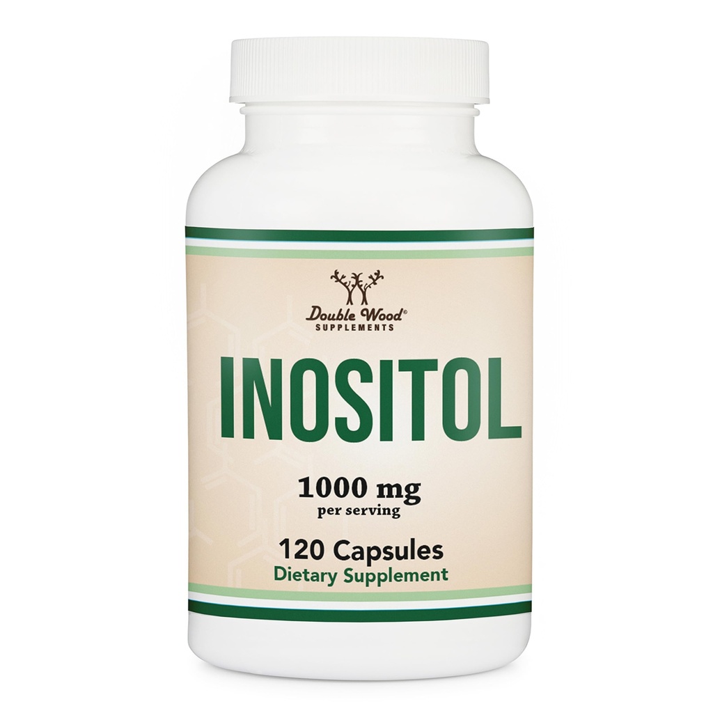 Inositol Capsules (Myo Inositol) 1000mg Health Support for Women 120 Count (No Fillers, Vegan Safe, Gluten Free) by Double Wood