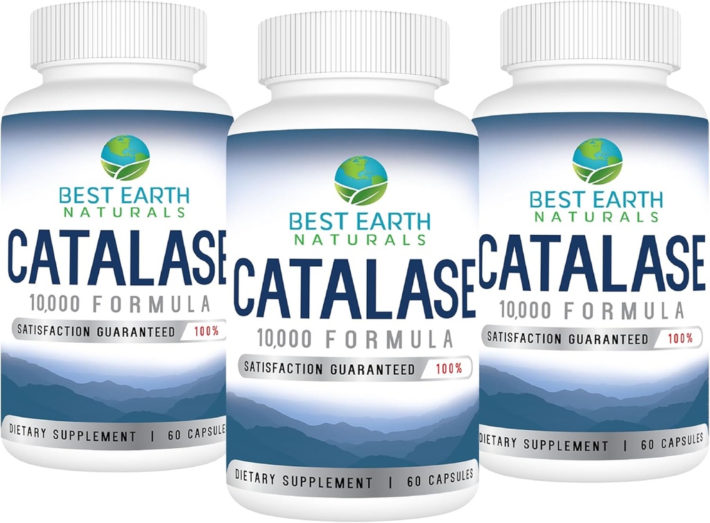 Best Earth Naturals Catalase Supplement 10.000 mit Saw Palmetto, Biotin, Fo-Ti, PABA - Haarergänzungsmittel für starkes Haar - 180 Kapseln - Paket von 3 (90-Day Supply)
