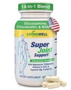 SUPER EGYÜTTES TÁMOGATÁS: Glukozamin, Chondroitin, MSM, Turmic, Collagen & FruiteX- B együttes kiegészítés, Maximális fájdalom kezelése, Csont- és izomegészség, Rugalmasság és Mobilitás férfiak és nők számára, 90 kapszula