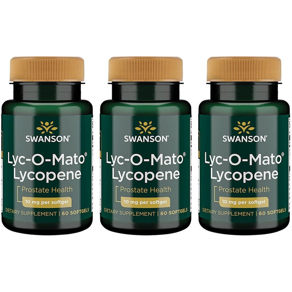 Swanson Lyc- O- Mato Lycopene 10 milligramm 60 spels (3 csomag)
