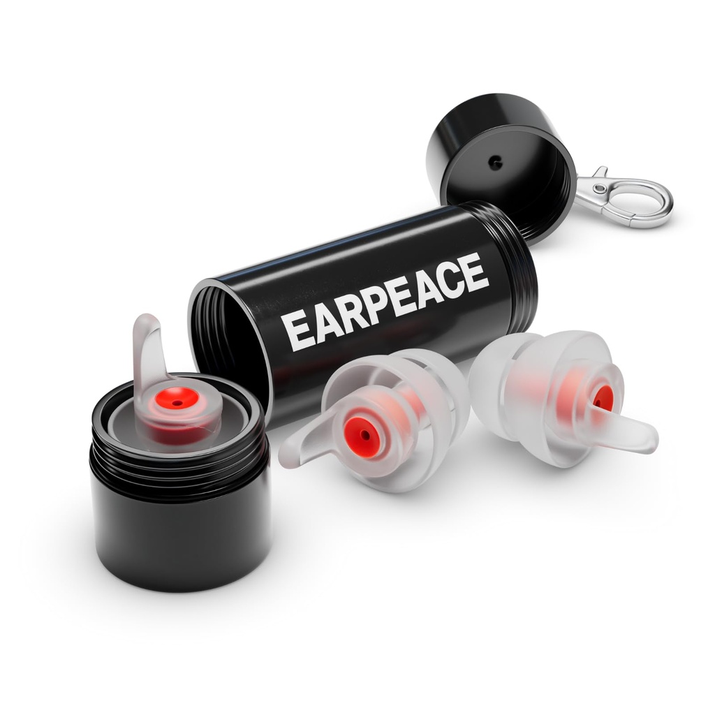 EarPeace Music - Concert Ear Plugs - Earplugs for Noise Reduction up to 26dB - High Fidelity Ear Plugs for Concerts, Musicians and Live Events - Reusable Earplugs - Includes 3 Filter Sets and Case | High fidelity earplugs for concerts, musicians and live events, reusable, includes 3 filter sets and case