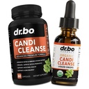 Candi Cleanse Support Ergänzung Pillen & Tropfen - Organische Oregano Öl Tropfen Flüssigkeit & Schwarz Walnuss Wormwood - Extra Stärke natürliches Mund Gut Reiniger Detox Health Supplements & Caprylic Säure Kapseln