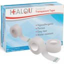 HEALQU Surgical Transparent Tape for Wound Care, Tubing, First Aid Supplies - 1" x 10yd Box of 12 Breathable, See Through, Microporous Waterproof Tape with Gentle Adhesion and Easy Monitoring