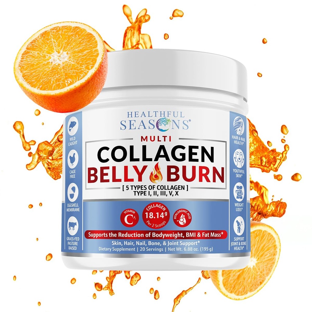 Multi-Kollagen-Pulver mit den Typen I, II, III, V, X - Gewichtsmanagement-Ergänzung mit Vitamin C & Hyaluronsäure – Unterstützt Haut, Haar, Nägel, Stoffwechsel, Gelenk & Muskel-Gesundheit – 20 Portionen (1)
