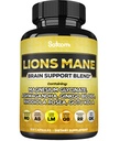Lions Mane Supplement Kapseln mit Magnesium mit Ashwagandha Wurzel, Ginkgo Biloba, Rhodiola Rosea und Gotu Kola - 210 Vegan Kapseln - Unterstützung Brain Gesundheit, positive Stimmung & Energie Produktion